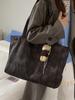 Bolso Grande de Leopardo para Mujer 2026 Nuevo Estilo Bolso de Hombro Versátil Estilo Relajado Bolso Tote para Estudiante Universitario