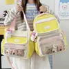 Mochila escolar bicolor para niñas, modelo nuevo 2026 para estudiantes de secundaria y preparatoria, mochila de gran capacidad, mochila fresca y linda