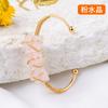 Pulsera de seda de piedra de cristal natural de moda transfronteriza tejida a mano pulsera de cristal blanco púrpura natural accesorios al por mayor