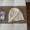 Chapéu de tricô com fio washi japonês, toque original de linho, chapéu pulôver fino para verão-outono, gorro liso estilo coreano, unissex