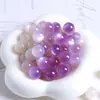 Resina que Muda de Cor com Luz Ultravioleta Imitação de Olho de Gato Contas Roxas Mudam de Cor Sensíveis à Luz Solar Contas Espalhadas Pulseira DIY Joias Acessórios com Contas
