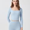 Top Deportivo Todo en Uno con Empalme de Malla para Correr, Fitness, con Almohadilla en el Pecho para Mujer, Espalda Descubierta, Ajustado, para Entrenamiento, Ropa de Yoga, Mangas Largas