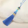 6cm Xiangyun Fleco Pequeño Borla Joyería Hecha a Mano Decoración Colgante Colgante para Carcasa de Teléfono Móvil Marcador de Libros Accesorios para Pasador de Pelo