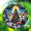 Pingente de apanhador de sol em acrílico, casa, varanda, janela, pátio, atmosfera de feriado de Natal, disco decorativo em acrílico