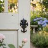 Gancho para Manija de Puerta de Hierro Fundido Nórdico con Punta de Lanza Decoración de Pared Gancho de Hierro para Abrigos Jardín Patio Decoración Interior Colgante
