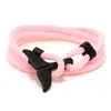 Moda nova linha Milão Estilo oceano pulseira de cauda de baleia personalidade versátil ano animal casal pulseira trançada vermelha
