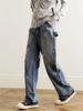 Gallery Dept Drive Estilo de Rua Americano Tinta Salpicada Rasgado Lavado Desgastado Jeans de Lenhador para Homens