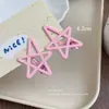 Presilhas de Cabelo Estrela Cor Dopamina para Mulheres, Grampos para Franja Lateral, Presilhas para Testa, Acessórios de Cabelo Fofos para Crianças