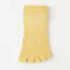 Calcetines de Cinco Dedos para Mujer, Transpirables y Absorbentes del Sudor, Calcetines Cortos Finos de Verano, Calcetines de Dedos Separados, Color Sólido, Algodón Puro, Simples y Versátiles, Sin Olor