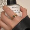 Anel de diamante verde moda coreana personalidade feminina anel dedo indicador Joker fornecimento AliExpress joias atacado