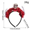 Fivela de Chifre de Crânio de Flor de Halloween Transfronteiriça Festa Secreta Atmosfera Fantasia Acessório de Cabeça Mão Fantasma Headband
