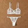 Anillo de Acero de Tres Puntos Malla Bordado Transparente Listo para Usar Una Pieza Envío Directo Tentación Sexy Medianoche Amazon Ropa Interior Sexy