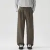 Pantalones casuales de mezcla de lana Anyang, con caída, estilo "old money" para ir al trabajo, cintura elástica, nuevos pantalones rectos de otoño 2026