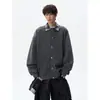 Moletom cardigã estilo americano cleanfi de duas peças falsas com retalhos xadrez masculino plus size marca moderna gola de camisa preguiçosa jaqueta