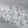 Decoración de uñas con punta inferior, taladro de amor, taladro de corazón torcido, transparente, cuadrado, octogonal, con diamantes de imitación transparentes, paquete de 10