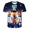 AliExpress Europa y Estados Unidos nueva camiseta de hombre de impresión digital 3D de Dragon Ball Wukong circundante suministro de comercio exterior