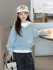 Sudadera con capucha básica de color liso para uso diario escolar, infantil, compuesta, forro polar de 180 g, corte holgado