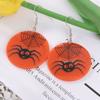 Especial transfronterizo para aretes de la serie de Halloween, terror araña y telaraña, calavera huesos y otros fabricantes de aretes acrílicos