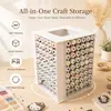 Caixa Organizadora de Perler Beads para Mesa 30ml Frascos de Perler Beads Organizador com Compartimentos Prateleira Giratória Prático Suporte para Armazenamento de Perler Beads