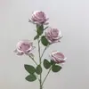 Nova Rosa de Canto Pequena Revestida de 4 Cabeças Flor Artificial Material de Flor para Exportação Arranjo de Chão para Casamento Arranjo de Flores Escritório em Casa