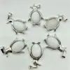 Venta Caliente Transfronteriza Joyería Europea y Americana Accesorios para Collares Cristal Natural Ágata Piedra Preciosa Colgante de Pingüino Aleación Accesorios Ecológicos