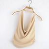 Estilo Europeo y Americano Transfronterizo Ropa de Mujer de Comercio Exterior Aliexpress Zr Nuevo Vestido Elegante Halter con Empalme Cuadrado