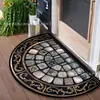 Tapetes de Chão Semicirculares Temu Transfronteiriços Estilo Americano Retrô em Lama Diatomácea para Entrada de Casa Entrada Antiderrapante Fácil de Limpar Decorativos