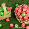 Juguete de Comida en Miniatura Fruta Simulación Manzana Estéreo 3D Adorno DIY Paisaje en Miniatura de Resina Decoración Casa de Muñecas
