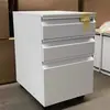 Gabinete móvil de tres cubetas caja de tarjetas mesa borde de mesa cajón de hierro gabinete de escritorio con cajonera móvil gabinete de pesca colgante clip colgante gabinete de acero