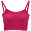 Camisola corta con espalda descubierta para mujer, con almohadillas integradas en el pecho, corte ajustado, interior sexy, sin espalda, parte inferior, tubo superior