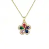 Collar de Flor de Cinco Pétalos de Zirconia Nuevo 2026 para Mujer, Cadena Clavicular Versátil Elegante de Lujo Ligero Nicho de Gama Alta Colgante de Zirconia