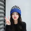 Gorro de Lana Tejido para Mujer Otoño e Invierno Versátil Circunferencia de Cabeza Grande Verde Holgado Ins Moda para Adelgazar la Cara Juego de Guantes