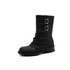 Versão moderna~ Botas de cavaleiro com design único, botas de cano baixo com salto grosso de 4 cm para mulheres, novas botas retrô Maillard 2026 para afinar a silhueta