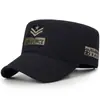 Gorra Plana Bordada para Hombre, Sombrero de Sol para Montañismo al Aire Libre, Ajustable, Retro, Casual, Gorra de Béisbol de Ala Corta, Unisex