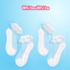 Calcetines para Niñas y Niños Verano Transpirables Malla Fina Encaje Calcetines Sin Costuras Lazo Encaje de Princesa Media Caña