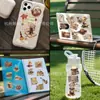 Paquete de 50 Pegatinas Transparentes de Dibujos Animados Retro Café para Diario DIY Guitarra Patineta Maleta Decoración Pegatinas