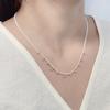 Collar de Zirconia con Perlas de Estilo Nuevo Japonés y Coreano para Mujer, Colgante Exquisito, Sensación de Alta Gama, Versátil, Gargantilla de Estilo Fresco y Elegante