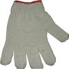 Luvas de Jardinagem Brancas Respiráveis com Fio de Algodão Grosso, Antiderrapantes Padrão, Espessadas, Reforçadas, Resistentes ao Desgaste, Luvas de Proteção com Borda Vermelha
