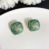 Pendientes de acero de titanio fundición a presión de gota de aceite de color creativo pendientes geométricos triangulares cuadrados simples personalizados para mujer