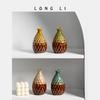 Jarrón de Cerámica Longli Botella Creativa Mini de Cerámica para Aromaterapia Decoración del Hogar Flores Hidropónicas Decorativas Maceta Pequeña Cerámica Cambiante en Horno