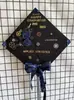 Gorra de Licenciatura Decorada con Flores Kit de Materiales Hecho a Mano DIY Decoración de Tocados de Graduación de Maestría Producto Terminado Infantil Estilo Chino