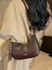 Yuezi 2026 Otoño/Invierno Nuevo Bolso Simple Elegante Forma de Empanadilla Lunar Bolso de Hombro Único Bolso de Axila Bolso de Mano Simple de Moda para el Viaje