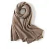 Bufanda de Punto de Cachemira Nueva para Otoño e Invierno Bufanda Jacquard de Color Puro para Mujer Protector de Cuello Cálido Chal Grande Bufanda Grande de Punto