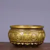 Adorno de Cuenco del Tesoro Estilo Suzhou de Cobre Puro para Jarra de Arroz del Hogar, Escritorio, Entrada, Sala de Estar, Ofrenda Doméstica Sólida, Escritorio, Estudio