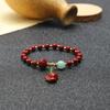Pulseira de Contas de Cinábrio Zijin de Alta Qualidade Pulseira de Joias com Pingente Feminino Este Ano de Vida Boutique Transferência Retrô Atacado