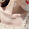 Collar Colgante Corto de Amor Electrocardiograma Personalizado Simple Versátil Cadena para Clavícula Moda Femenina Cadena de Collar Elegante Joyería para Mujer