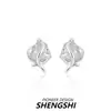 Aretes de Piedra Ojo de Gato para Mujer, Estilo Simple, Estilo Ins, Modernos, Versátiles, de Alta Gama, Personalizados, Compactos, No Necesitan Quitarse los Aretes al Dormir