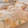 Conjunto de Cama de Algodão Lavado de Quatro Peças no Estilo Ins Capa de Edredom Solteiro Dormitório Estudantil Colcha Conjunto de Três Peças para Primavera e Verão