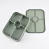 Fiambrera de Silicona de Grado Alimenticio Personalizada, Fiambrera Calentable en Microondas, Fiambrera para Oficinistas, Caja Compartimentada para Conservar Fresco, Caja de Aislamiento Térmico