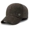 Nuevo Sombrero de Algodón para Hombre de Exterior de Invierno para Personas de Mediana Edad y Mayores Abuelo con Forro de Terciopelo Cálido Gorra de Béisbol Protección Auditiva para Ancianos Protección contra el Frío Gorra Pico de Pato